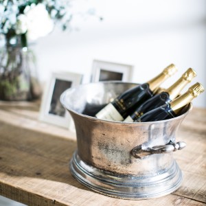 Champagne bucket with champagne
