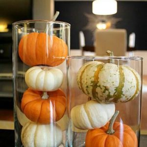 glass jar pumpkins 