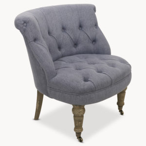 St James Blue Curved Back Bedroom Chair 